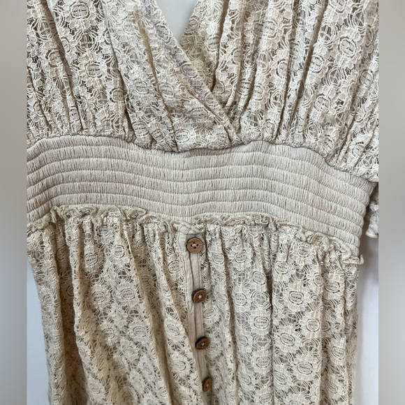 Free People Shyanne Romper Beige XS - Picture 9 of 9